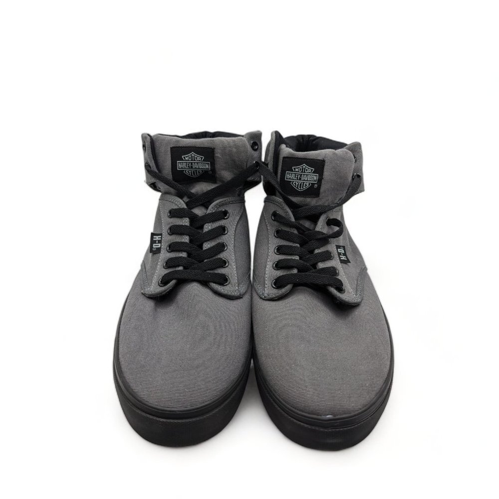 HARLEY-DAVIDSON FOOTWEAR Men's Wrenford Gray Canvas Sneaker Size 13